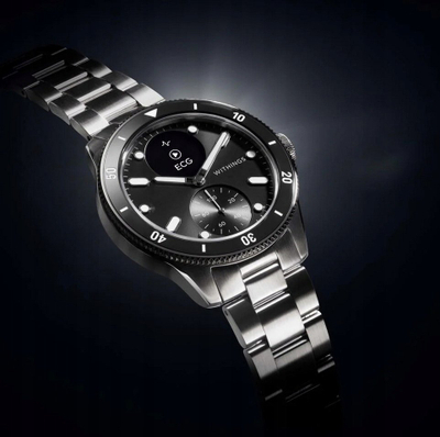 Ora smartwatch Withings ScanWatch Nova 42mm, 10 ATM, çelik inoks, e zezë