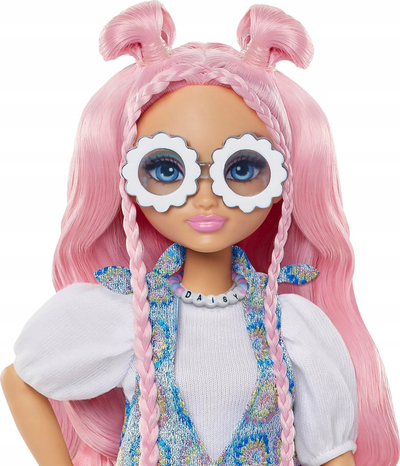 Kukull Barbie Dream Besties Daisy Jean, me gjoja DJ, flokë rozë me onde
