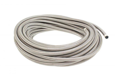 Zorrë Teflon PTFE me gërshet çeliku, AN4 5.5mm, gjatësi 1m, argjendtë
