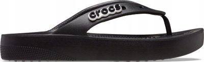 Shapka gocash Crocs Classic Platform Flip, me platformë, Croslite, ngjyrë e zezë