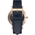 Set ore dore për meshkuj G.Rossi Classic, mekanizëm quartz, rrip lëkure, blu bakri