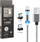 Kabllo karikimi Ecobox 3n1 me magnet 360, USB në Type C microUSB Lightning, 1 m, 2A, ngjyrë argjendtë