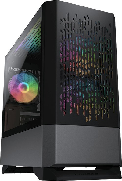 Kuti kompjuteri Cougar MG140 Air RGB, mATX, 3 ventilatorë ARGB, xham i temperuar, e zezë