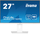 Monitor Iiyama G-MASTER 27", QHD, IPS, USB-C Dock dhe RJ45, i zi