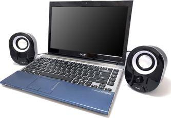 Altoparlant 245333 STEREO 2.0, i zi/bardhë