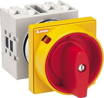 Ротирачки прекинувач LOVATO Electric GX1610U25, 3P, 16A, жолто-црвен