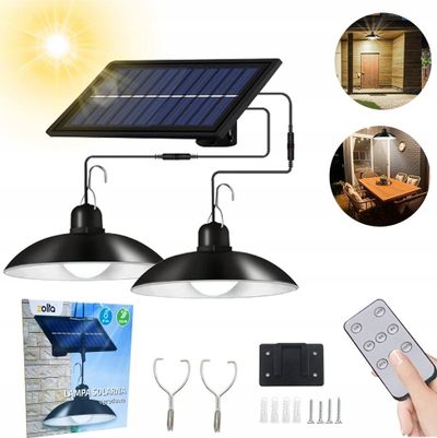 Lampë solare muri outdoor, me sensor lëvizjeje, IP65, e zezë