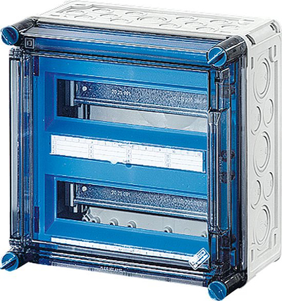 Panel shpërndarës Hensel Modular Mi 81220, 2x12 module, IP65, gri