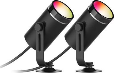 Сет интелигентни градинарски светилки Deltaco SH-GLK01, 6W, RGB 2700K, црна