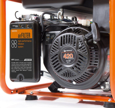 Gjenerator me benzinë Daewoo GDA 7500E-3, 6kW, 400V, portokalli
