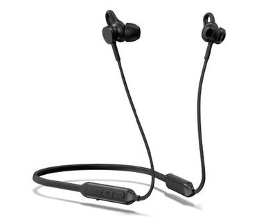 Bluetooth слушалки Lenovo во уво, со микрофон, без кабли, црни