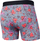 Boksa për burra SAXX Vibe Super Soft Boxer Brief, viskozë elastike, me dizajn I Heart Cowboys, gri me print