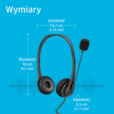 Kufje HP Stereo USB Headset G2, me kabllo, të zeza