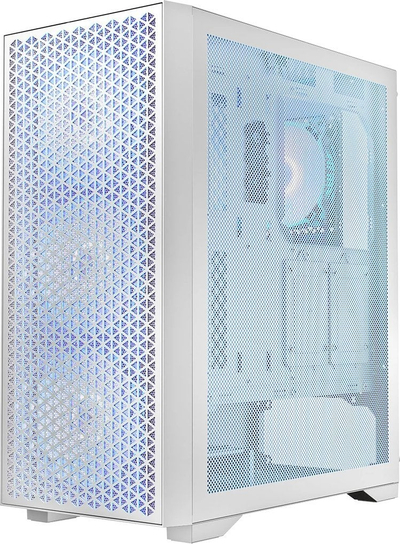 Kuti kompjuteri Logic Concept Dart Pro ARGB, MIDI Tower, me 4 ventilatorë ARGB, e bardhë