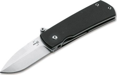 Thikë automatike Boker Plus Shamsher G10, çelik D2, dorezë G10, gri