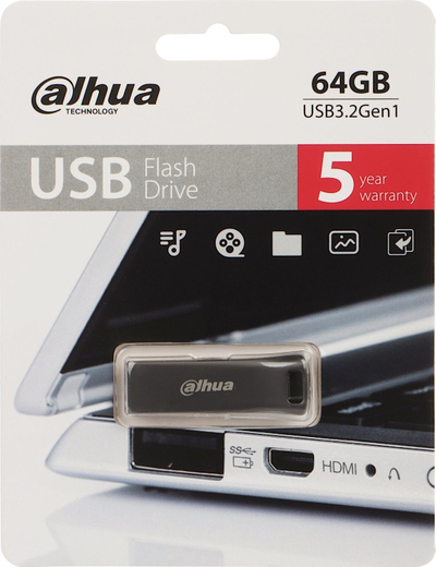 USB flash Dahua, 64GB, USB 3.0, gri metal