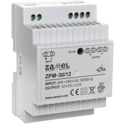Furnizues energjie Zamel ZPM-30/12, 30W, 12V DC, gri