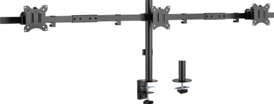 Mbajtës tavoline për monitor InLine, 3x 32", maksimumi 7 kg, i zi