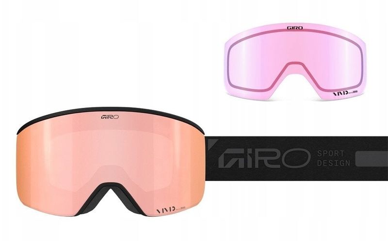 Syze skijimi Giro Ella Rails, xham VIVID Rose Gold, për femra, të zeza