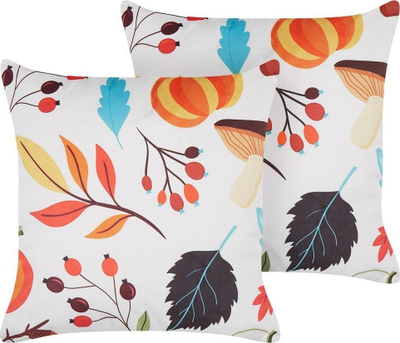 Set jastëkësh dekorativë Beliani VISCARIA, 45x45cm, kadife poliestër, shumëngjyrësh