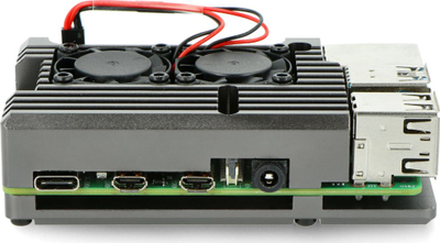 Метално куќиште JustPi за Raspberry Pi 4B DNG-16012, со 2 вентилатори