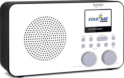Radio portative TechniSat Viola 2 C IR, internet radio DAB+ FM, ekran 2.4", e bardhë