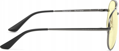 Syze kompjutri Gunnar Optiks Maverick, xhama amber, skelet metalik gri