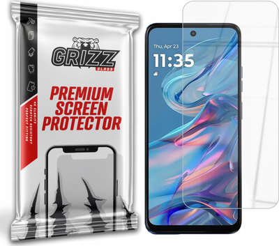 Xham mbrojtës hibrid Grizz për Motorola Moto G45, 9H, transparent