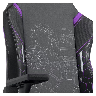 Гејминг столица Nitro Concepts X1000 Transformers Decepticons, ергономска, до 135kg, црна виолетова