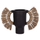 Vazo dekorative Alica HM4668.01L, terrakotë me bar natyral, 64x22x38 cm, e zezë
