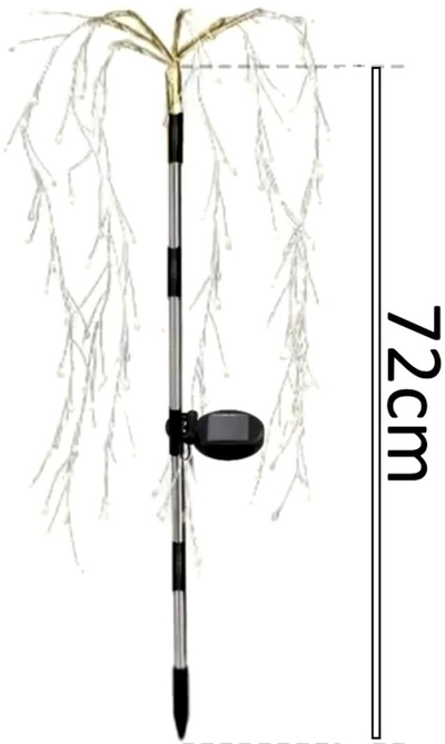Llamba solare kopshti Saska Garden Fireworks Tree, 120 LED, 72 cm, e argjendtë