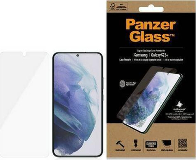 Mbrojtës ekrani PanzerGlass Tempered Glass për Samsung Galaxy S22 Plus, antibakterial, transparent