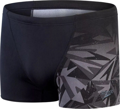 Rroba banje për burra Speedo Hyper Boom Panel Aquashorts, ECO Endurance+, të zeza me gri