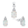 Set bizhuteri për femra Brilio Silver, vathë + stoli për qafore, i argjendtë