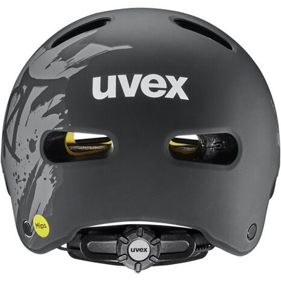 Kaskë fëmijësh Uvex Kid 4 Style MIPS, 55–58 cm, mat, e zezë