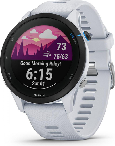 Ora sportive Garmin Forerunner 255 Music, 46mm, GPS, e bardhë
