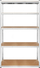 Raft metalik Metal Warehouse Garage Shelf, 5 rafte, 205 x 120 x 45 cm, argjendtë