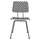 Karrige metalike Allegra HM5693, thurje wicker, 46x56x88cm, e zezë bardh