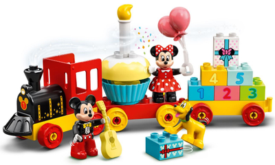 Lodra LEGO Duplo Mickey & Minnie Birthday Parade 10941, set ndërtimi treni festues, për fëmijë