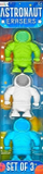 Goma lapsi Astronaut, set 3 copë, shumëngjyrëshe