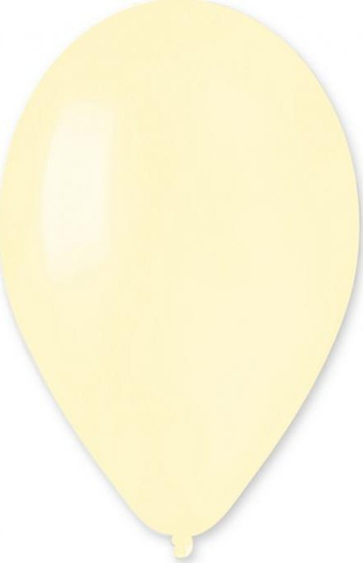 Balon lateksi Gemar Butter G120, 10\", për helium edhe ajër, ngjyrë krem e çelët