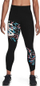 Leggins sportiv për goca Under Armour Fly Fast Floral Print, për vrap edhe palestër, masa L, të zinj