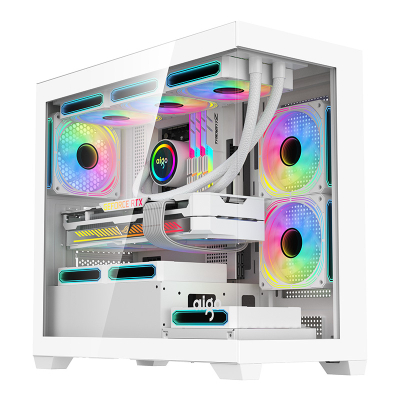 Kuti kompjuteri Darkflash C218M, ATX, panel xhami i temperuar, e bardhë