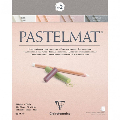 Letër artistike Clairefontaine 3329680960075, për pastel, 12 fletë, bezhë