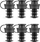 Tapona vere Coravin Pivot, set me 6 copë, plastikë, të zinj