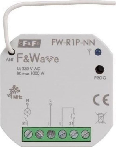 Relé multifunctionale F&amp;F FW-R1P-NN, radio, pa tel neutral, IP20