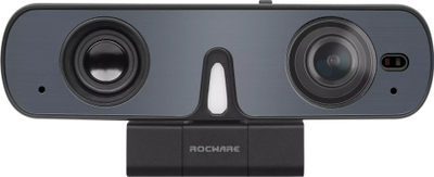 Kamerë për konferenca Rocware Rc08 All in One, Full HD, me mikrofon edhe altoparlant, e zezë