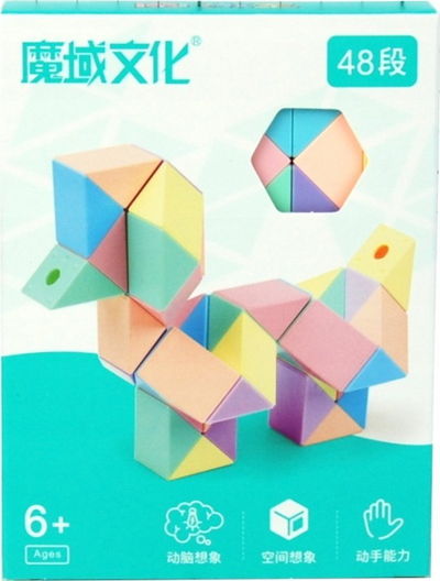Lodër puzzle Magic Snake, 48 segmente, shumëngjyrëshe