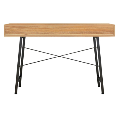 Tavolinë pune me rafte, 120×48×76.5 cm HM2128.03, gri/ zezë