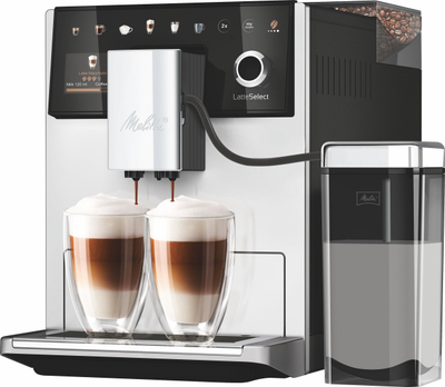 Ekspres presioni Melitta LatteSelect F63/0-211, automatik, ekran TFT, argjendtë